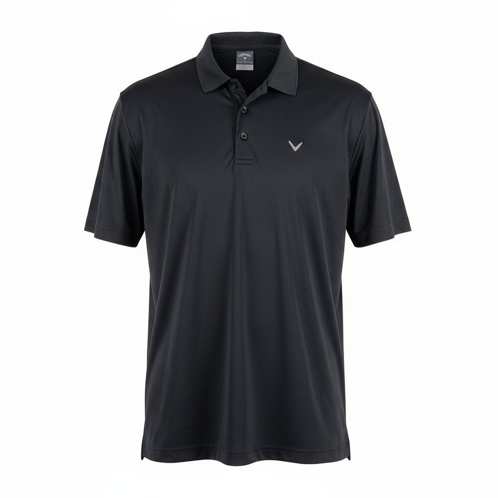 Callaway Polo Shirt Mens XL Black Excellent Opti-Dri Swing Tech Short Sleeve